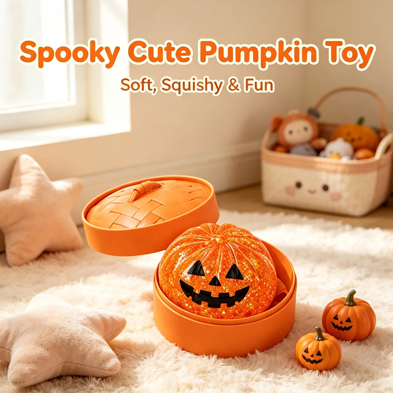 Halloween Stress Relief Toy Relieve Daily Fatigue Stress Improve Learning & Work Focus Soft Elastic Portable Anxiety Relief Toy
