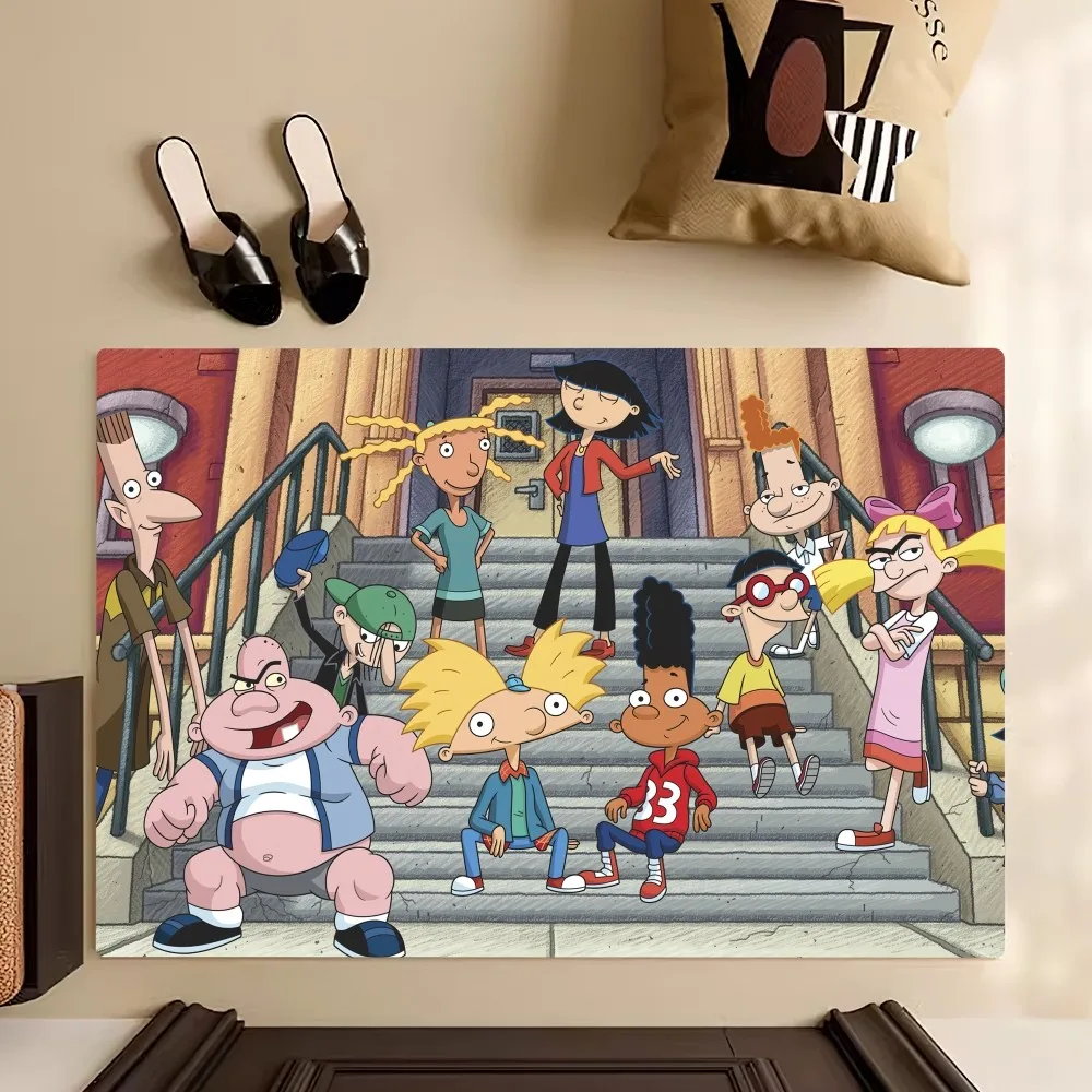 Cartoon Hey A-Arnold Cool Floor Mat Bedroom Kitchen Door Bath House Super Absorbent Foot Non-slip