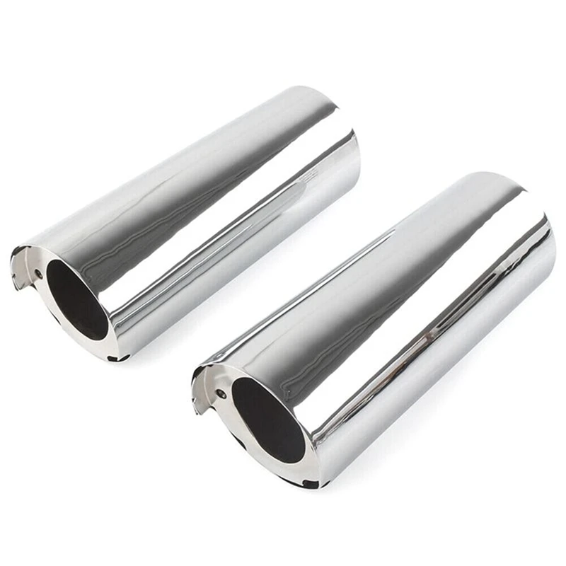 Super Sale 2 Inch Smooth Fork Tube Slider Covers Cowbells for Harley Electra Tri Glide FLHX