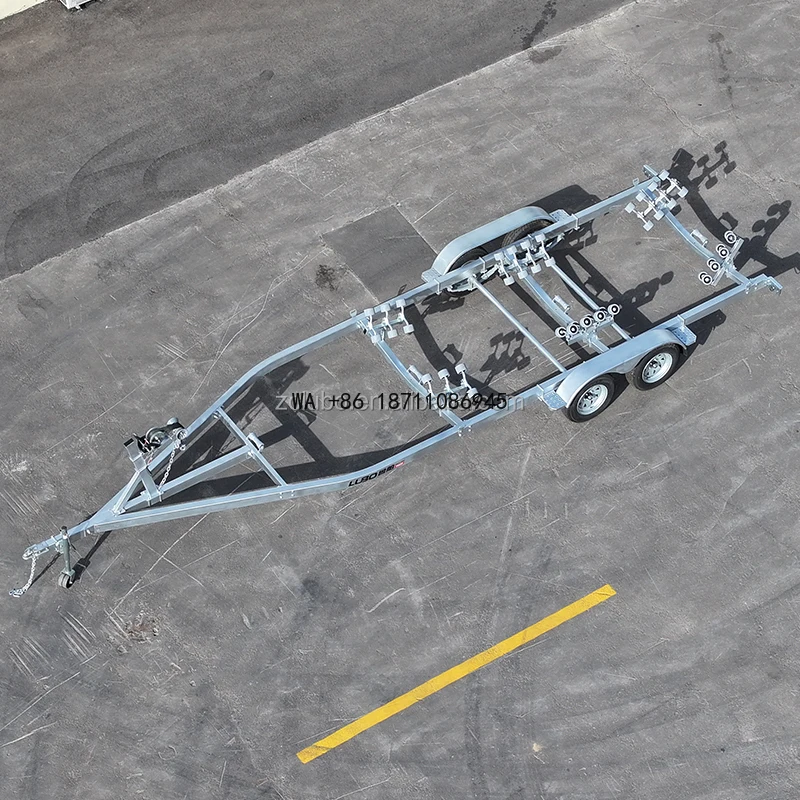 8.65m Double Axle Grey Soft Roller Boat Trailer Heavy Duty Marine Hauler