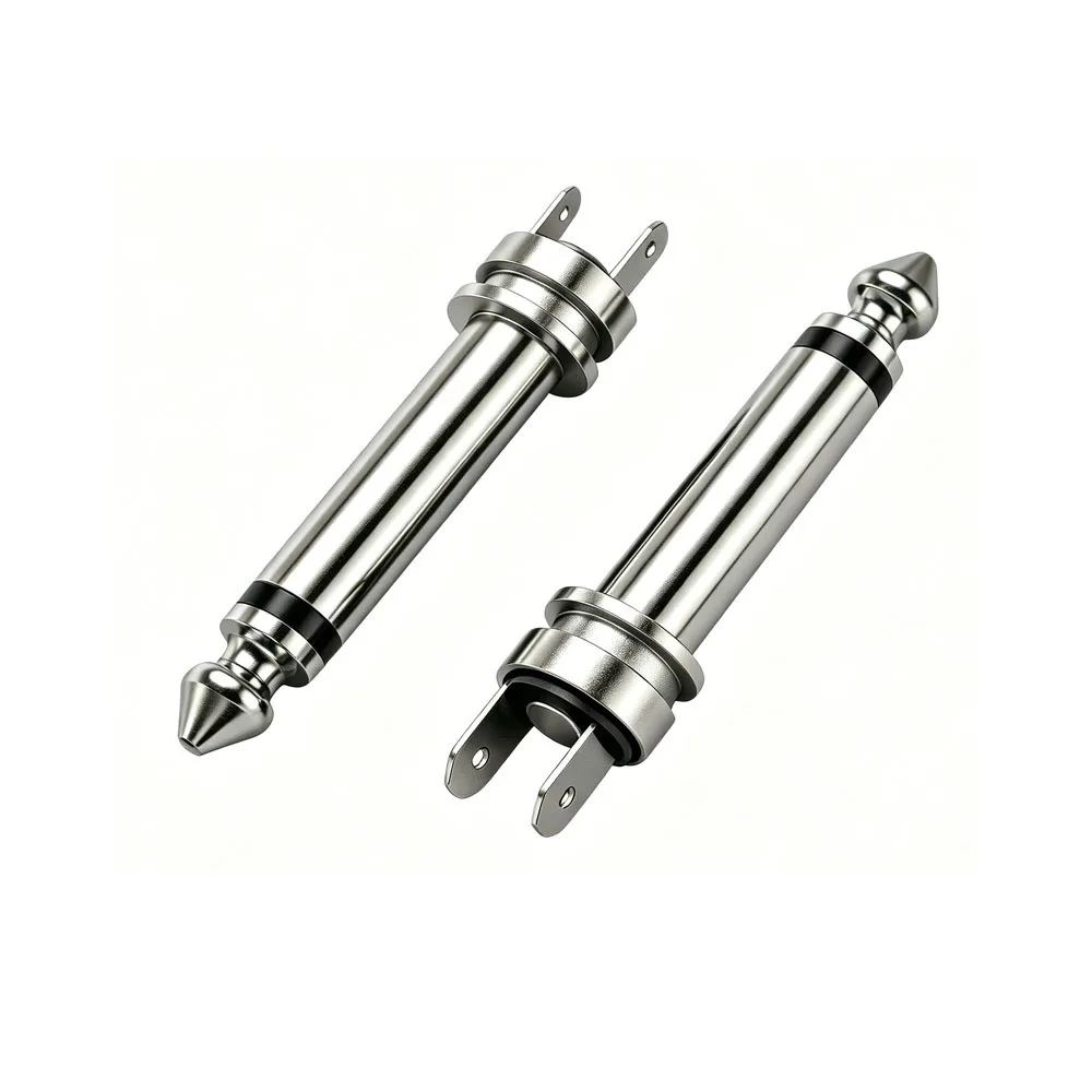 10Pcs 6.35mm TS Mono Audio Plug, Solder‑Type 1/4