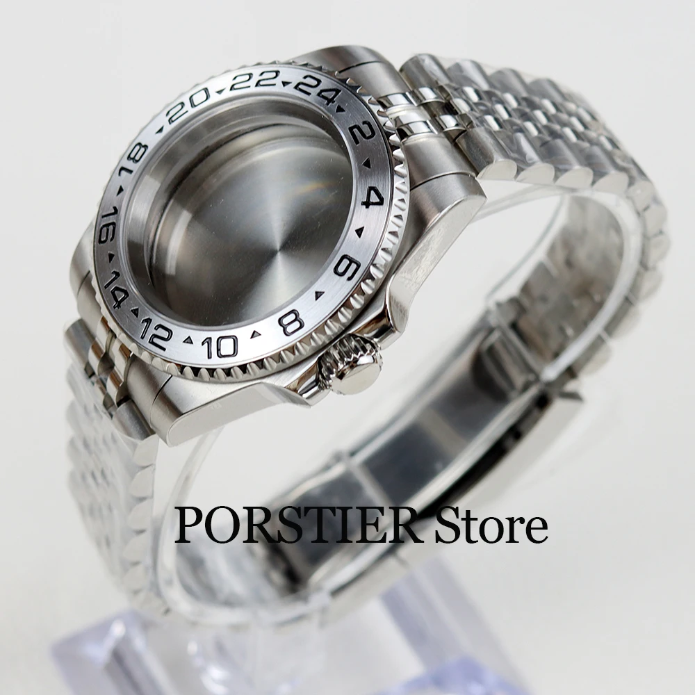 40mm nh35 case and bracelet stainless steel sapphire glass waterproof for Explore Sub mod nh34 nh35 nh36 movement 28.5mm dial