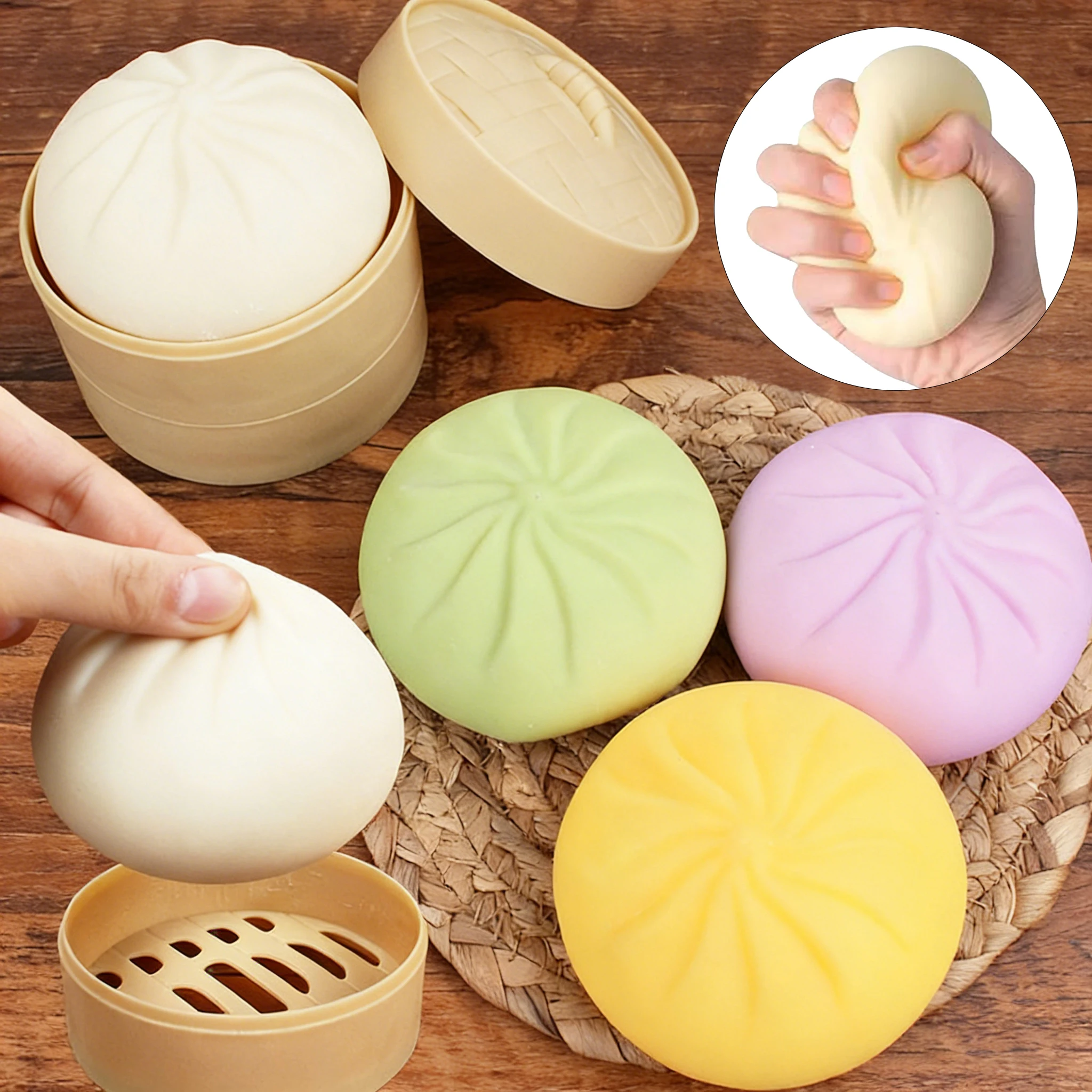 

Имитационный антистресс-мяч в форме пельменя, медленно восстанавливающий форму, мягкий, для снятия стресса, для офиса, дома, декор, подарки на день рождения для детей и взрослых