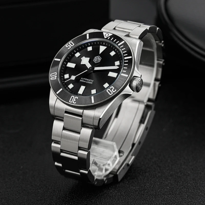 

San Martin SN0121TW Роскошные титановые часы для дайвинга с солнечным узором NH35 Часы с автоматическим механизмом Водонепроницаемые часы 300 м Мужские часы