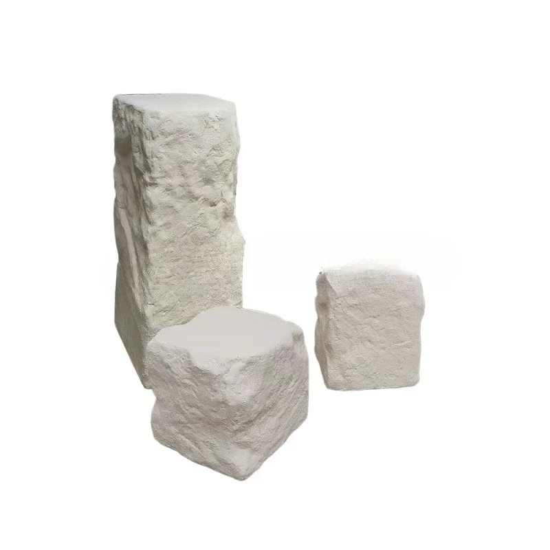 Beige modeling stone pillar fake stone combination soft decoration display booth floor ornament props