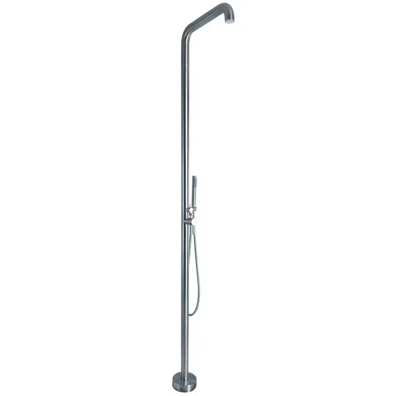 Stainless Steel Freestanding Cold Hot Water Villa Beach Hotel Pool Outdoor Rain Shower Column Shower Set
