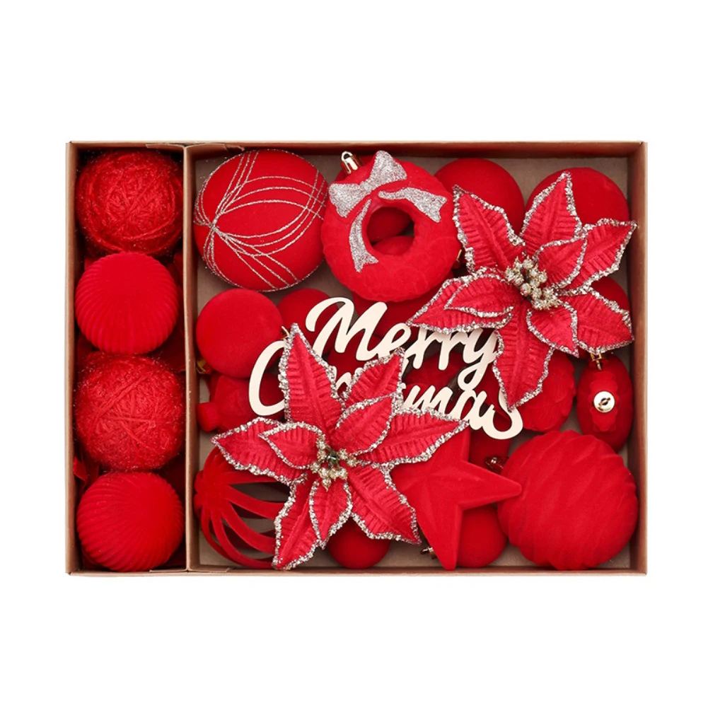 クリスマスツリー用-お祝いの家の装飾-クリスマスオーナメント-お祝いの装飾-赤、緑、白-魅力的な色-吊り下げが簡単