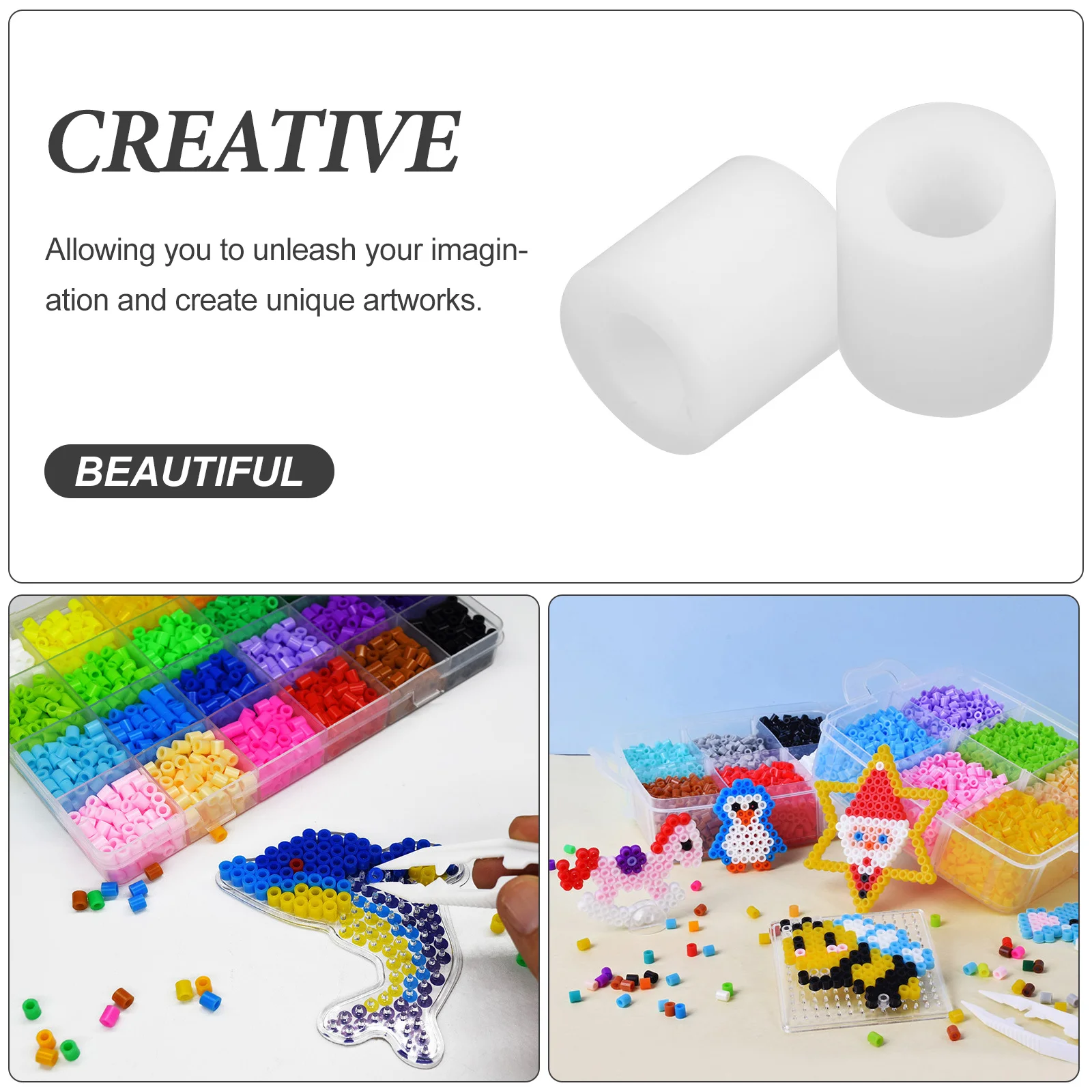 1 saco de contas de fusível de quebra-cabeça 5mm cor sólida diy artesanato kit de contas de fusão para crianças projetos criativos contas de fusível kit de contas fundidas