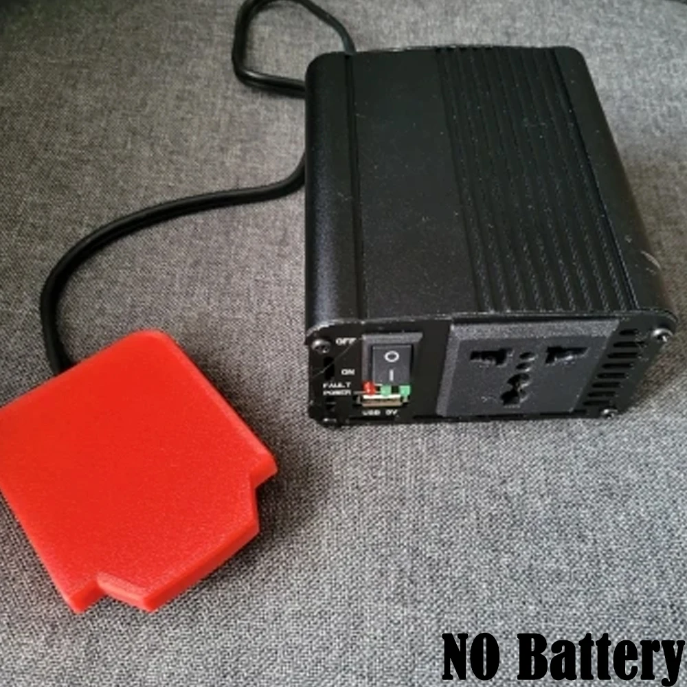 200W 220V Power Inverter Outlet Adapter Compatible with for Lidl Parkside X20V Team Battery DC AC USB Powered Compact Inverter