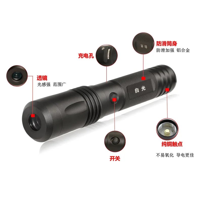 BQ4510C lampe de poche LED source de lumière à huit bandes, source de lumière multibande, lampe de poche lampe d'enquête à huit bandes