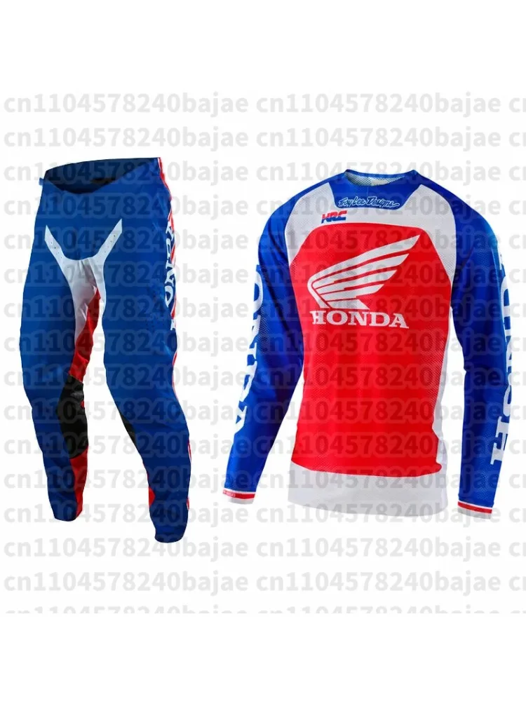 AliExpress 2025 Honda Off Road Motorcycle Clothing Motocross Jersey Long Sleeves and Pants Set MX Gear Set ATV Dirt Bike Suit Breathable