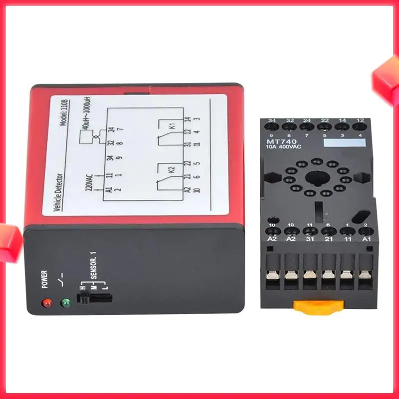 【NEW LISTING】2X 110B Vehicle Detector AC220V Single Channel Inductive Vehicle Loop Detector For Car Parking Lot Access Control