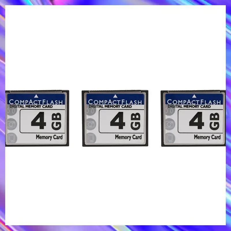 

3X Professional 4GB Compact Flash Memory Card(White&Blue)
