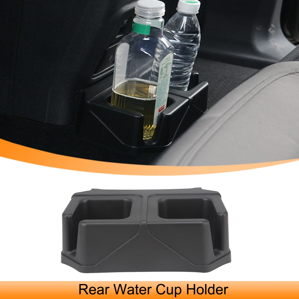 Задний держатель для стакана с водой YOCTM для Ford Bronco, черный цвет, самоклеящаяся установка