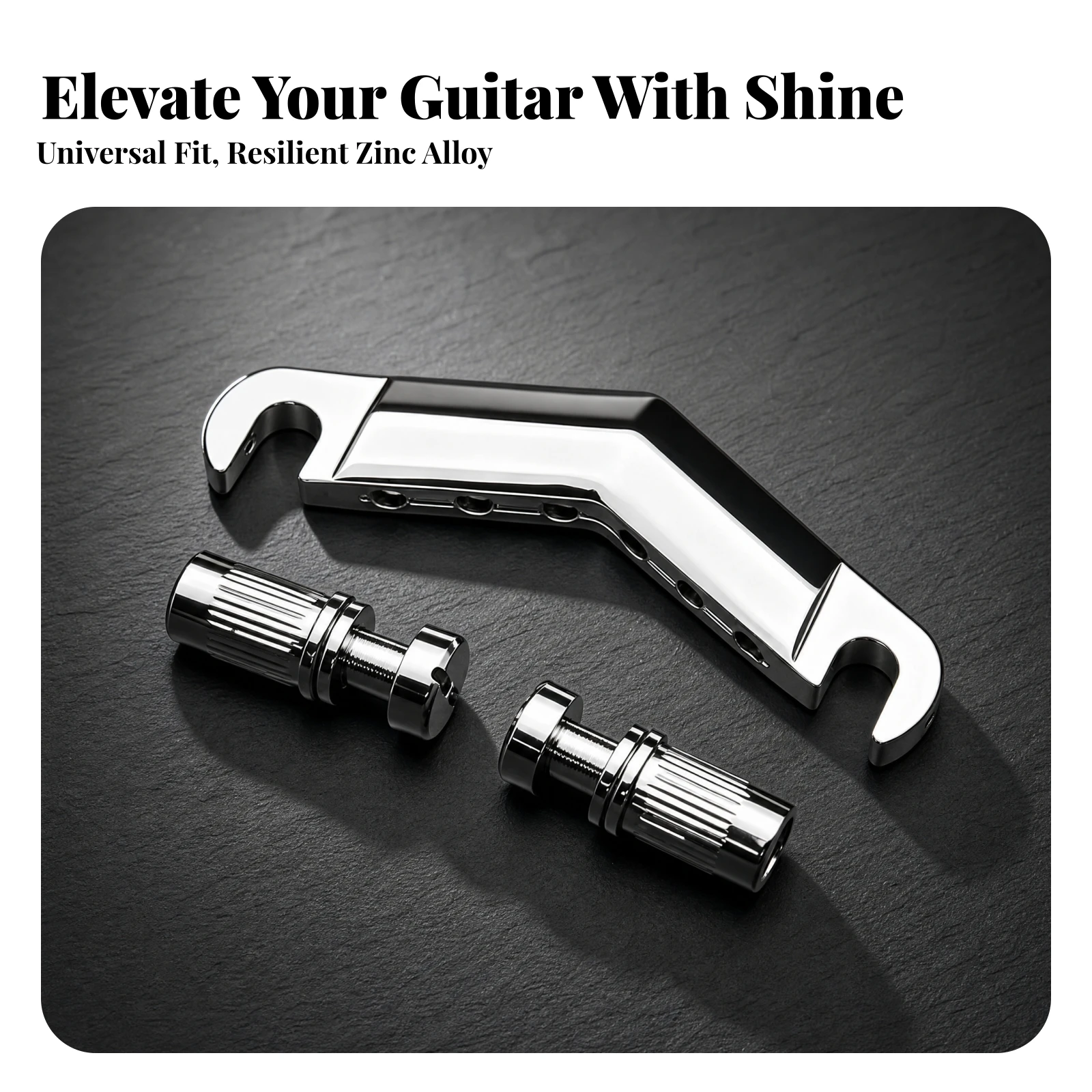 V-Shaped Electric Guitar Bridge Easy to Install Replacement Bridge with Mounting Posts Long-Lasting Sturdy
