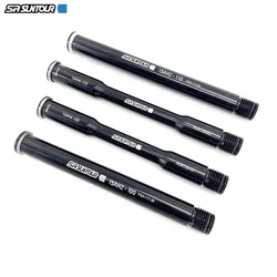 SR SUNTOUR Mountain Bike Front Fork Threaded Quick Release Lever Thru Axle 15mm*100mm 110mm O.L.D For Boost spacing Through Axle