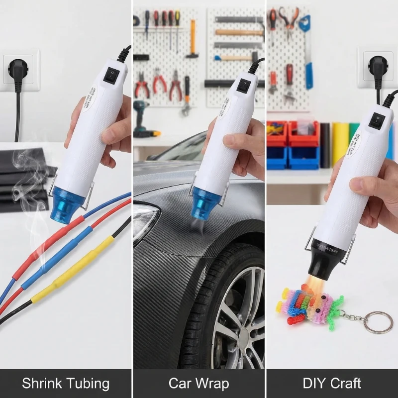Mini Hot Air Gun Soldering Temperature Blower Gun Electric Power Hot Dryer Heat Gun For Shrink Tubing Car Wrap DIY Crafts 220V