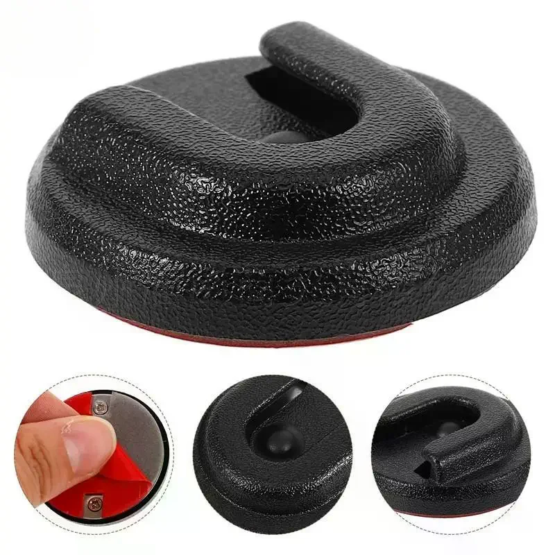 /&/Round Microphone Hook Holder Self Adhesive Mount Bracket For Mobile Radio Motorcycle Vehicle Walkie Talkie Hand Mic Storage