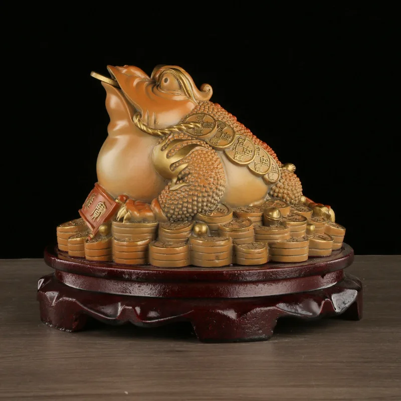 Copper Painted Ornament Yuanbao Bagua Money Cicada Three-legged Golden Toad Opening Gift Storefront Decoratio