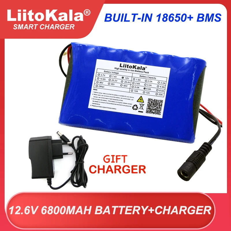12V 6.8Ah Lithium Battery Pack with Charger