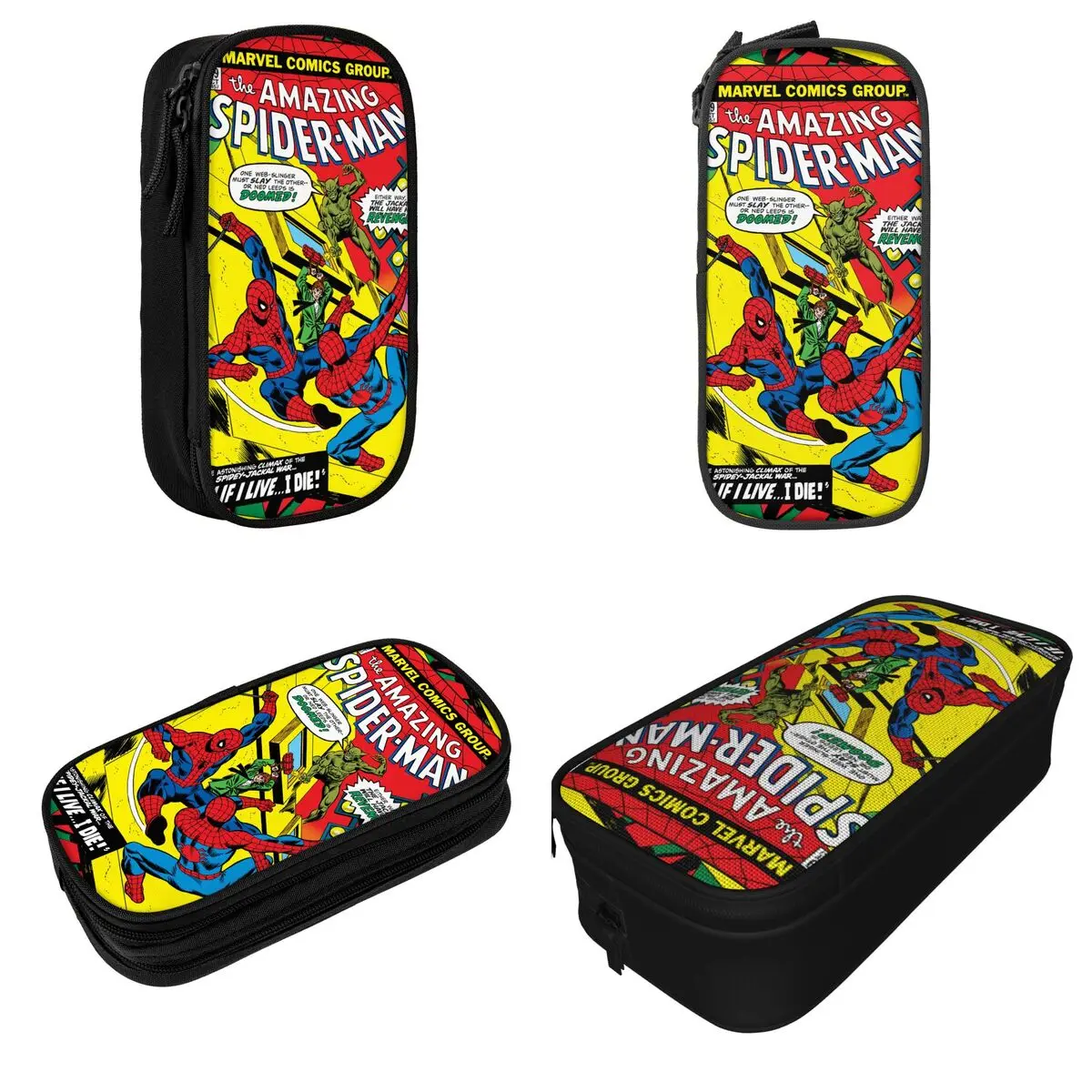 Spiderman Pencil Cases Classic The Amazing Spider-Man Pen Holder Bag Girl Boy Big Capacity Students School Gifts Pencil Pouch