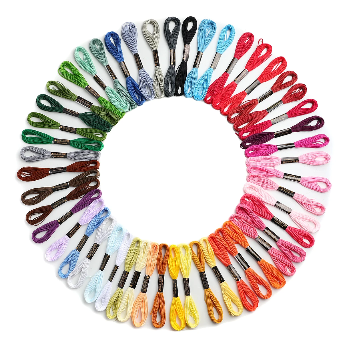 50pcs Cross Stitch Embroidery Thread Rainbow Embroidery Thread Cross Stitch Embroidery Thread Cotton Bracelet Thread Silk Thread