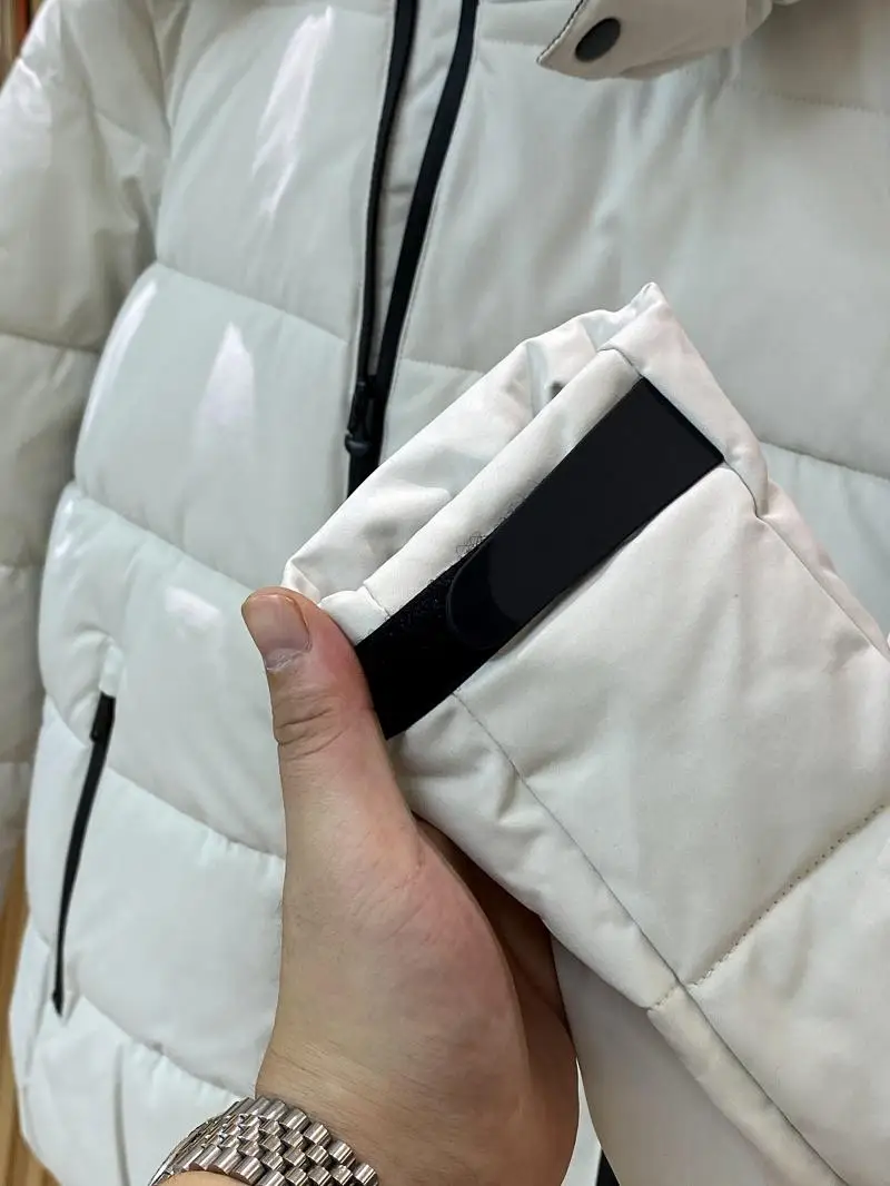 Men's Autumn Winter High Loing Cotton Jaet Hooded Removable Warm Thiened Casual Faion Stand Fit Youth Outerwear