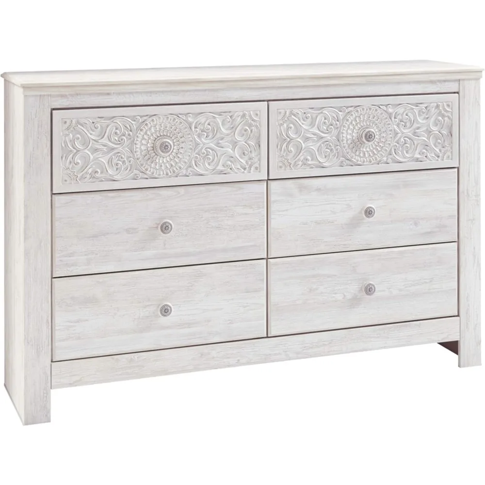 

Paxberry Boho 6 Drawer Dresser, Whitewash