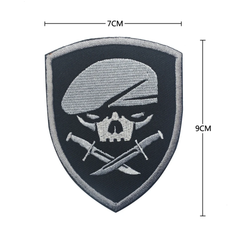 MOH Military Fan Zhang Poseidon Embroidered Magic Patch Bag Paste Halberd Armband Patches for Clothing Hook and Ring Magic Patch