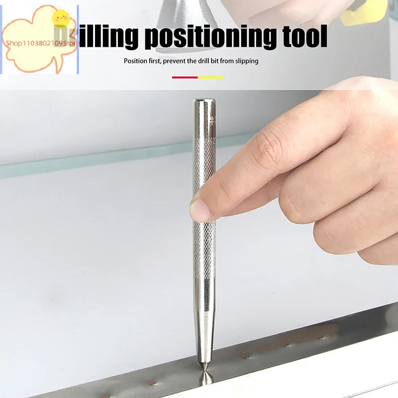 [TL] Centro punzonatrice in acciaio temprato CR-V punto punto punto centrale per posizionamento in metallo punta da trapano localizzatore di fori punzonatrice utensili manuali