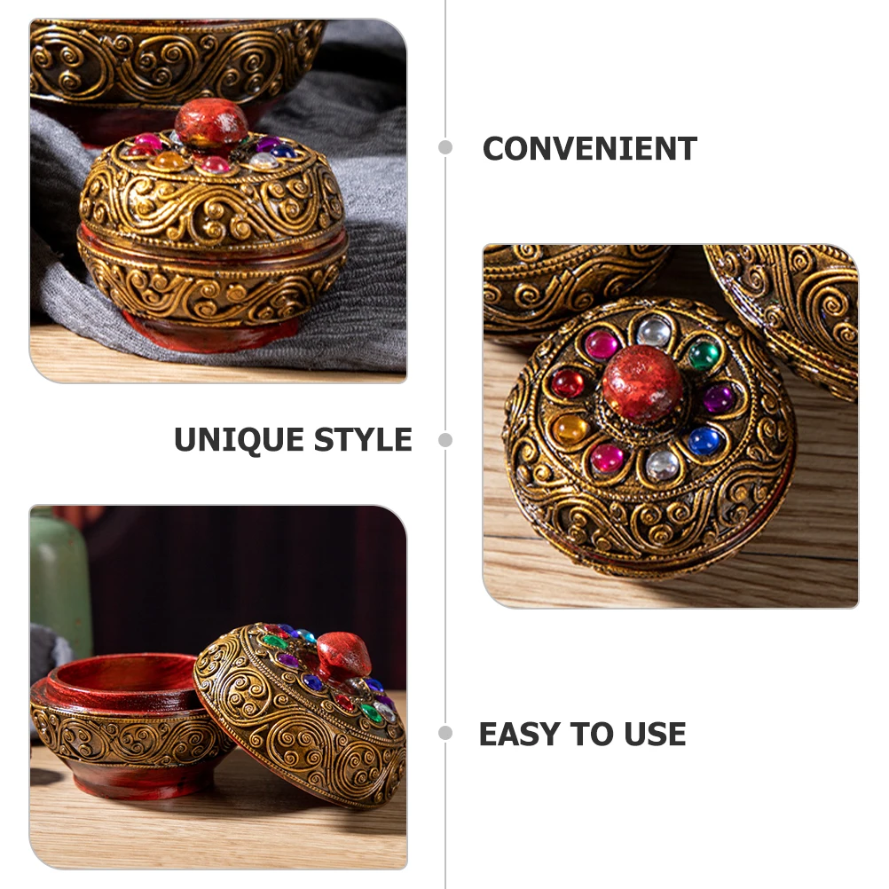 

H made Glass Jewelry Box Wooden Trinket Boxes Small Storage Container for Rings Accessories Decorative Keepsake
