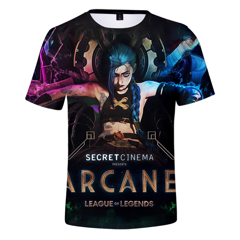 

Arcane Jinx 3D T-shirt loose short-sleeved casual all-match neutral T-shirts tops