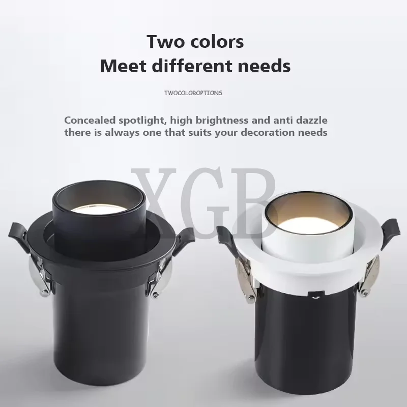 LED Recessed Downlights Stretchable Ceiling Light Head Led Spotlight Rotating Adjustable 9W 12W 15W 20W 25W 30W 35Wfor Home Room