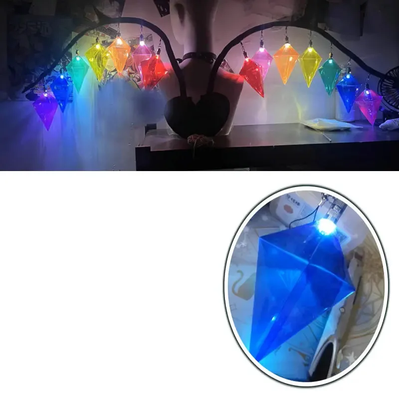 Touhou Project Flandre Wing accesorios de Cosplay alas escarlat de Flandre con cristal con luz Cosplay