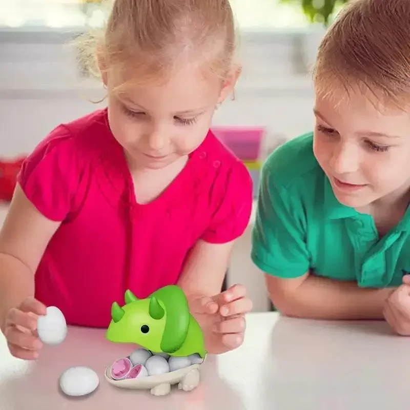 Montessori Smart Color Twisted Egg Baby Early Education Forma Corrispondenza Scatola di immagazzinaggio di uova di dinosauro per bambini Giocattoli per regali per bambini