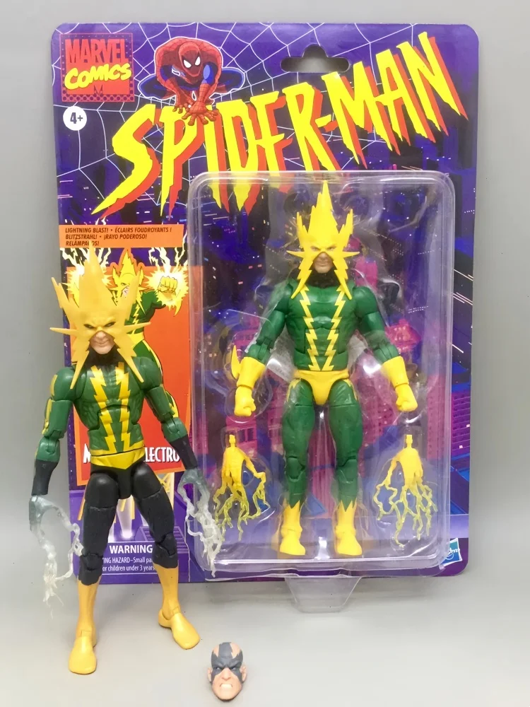 In Stock Marvel Legends Series Marvel's Electro (Spider-Man) 15cm Retro Cardback Action Figure Model Collection Toys view 4