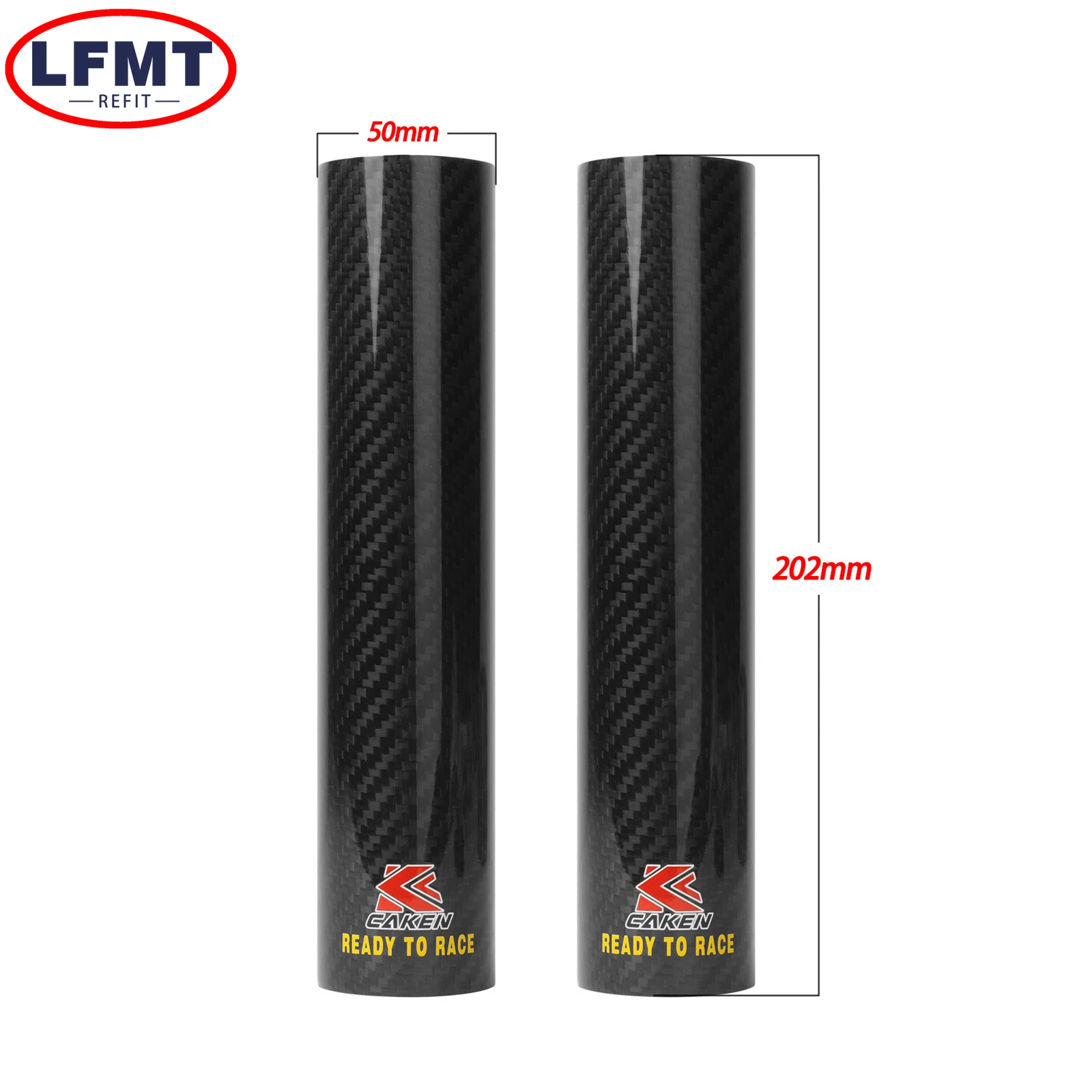 Fibra de carbono Frente Garfo Guarda Envoltório Capa, Honda, Yamaha, Kawasaki, Suzuki, KTM, CRF, CR, YZF, Honda, Motocross, 160mm, 178mm, 202mm, 225mm, 248 milímetros