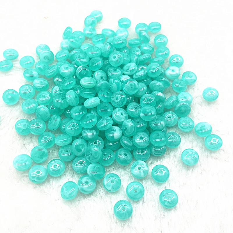 30pcs 10x5mm Flat Shape Acrylic Beads Spacer Loose Beads for Jewelry Making DIY Bracelet Accessories