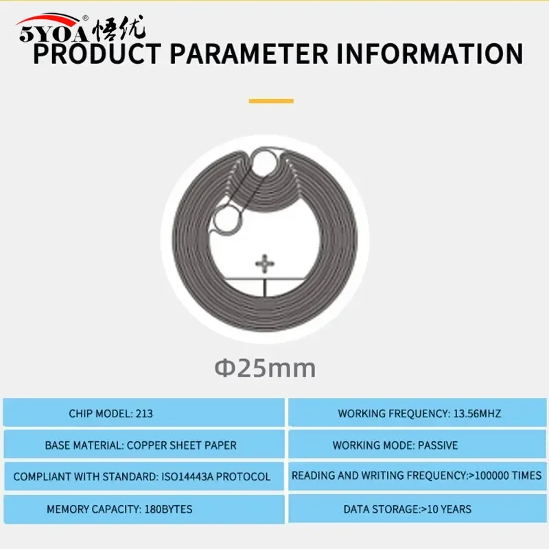 5YOA 10 قطعة NFC العلامة Nfc213 التسمية 213 العلامات شارات التسمية ملصق 13.56 ميجا هرتز لهواوي حصة Ios اختصارات الأتمتة الشخصية #3