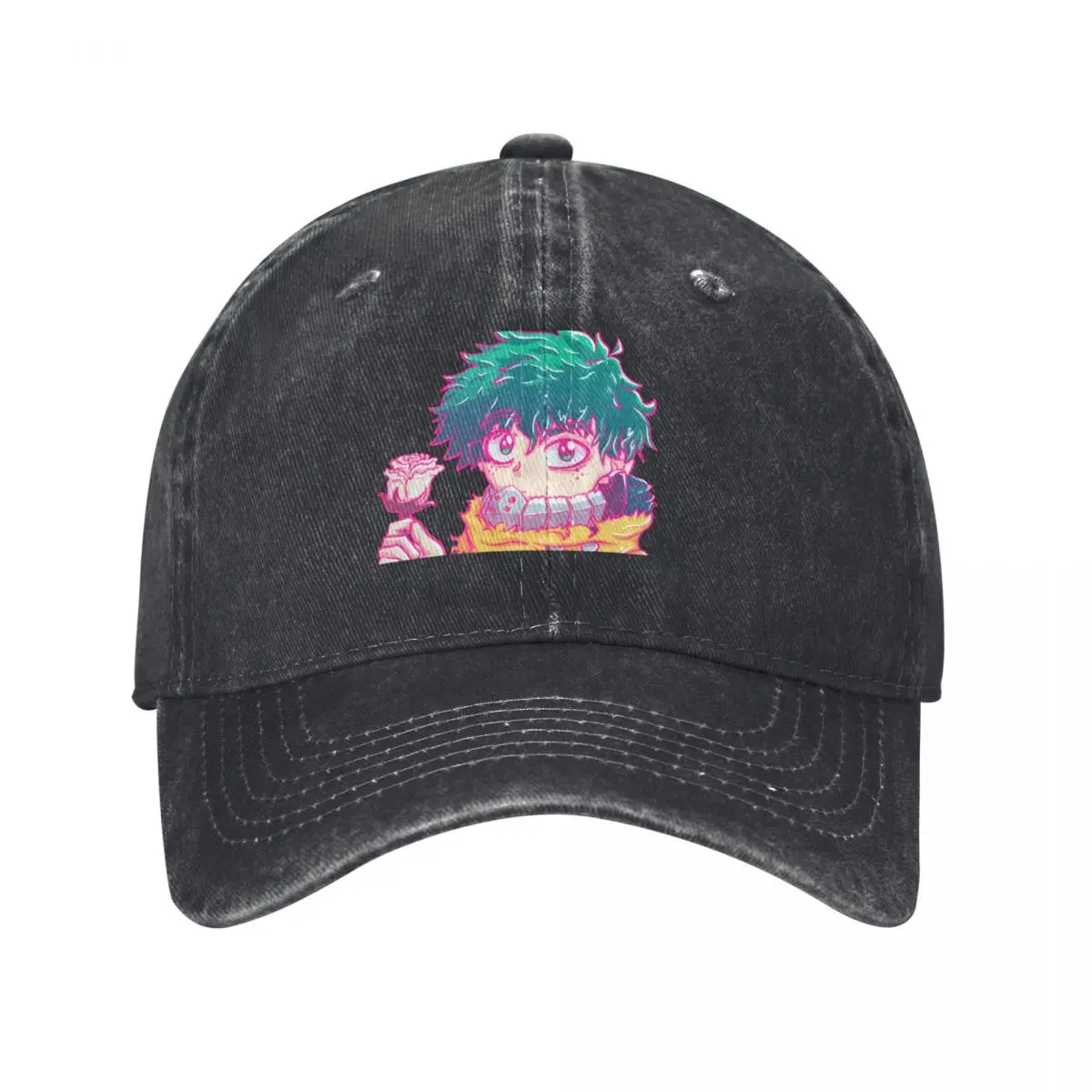 

Vigilante Deku with rose Baseball Cap Ball Cap New In The Hat Female Men's
