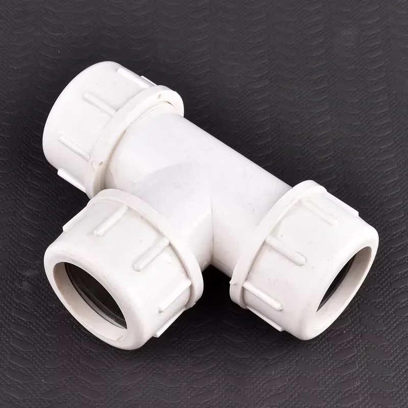 

1-10PCS 20~50mm PVC Pipe Tee Quick Connector, Garden Irrigation Water Tube Fittings Irrigation Water Supply System Pipe 3 Way Jo