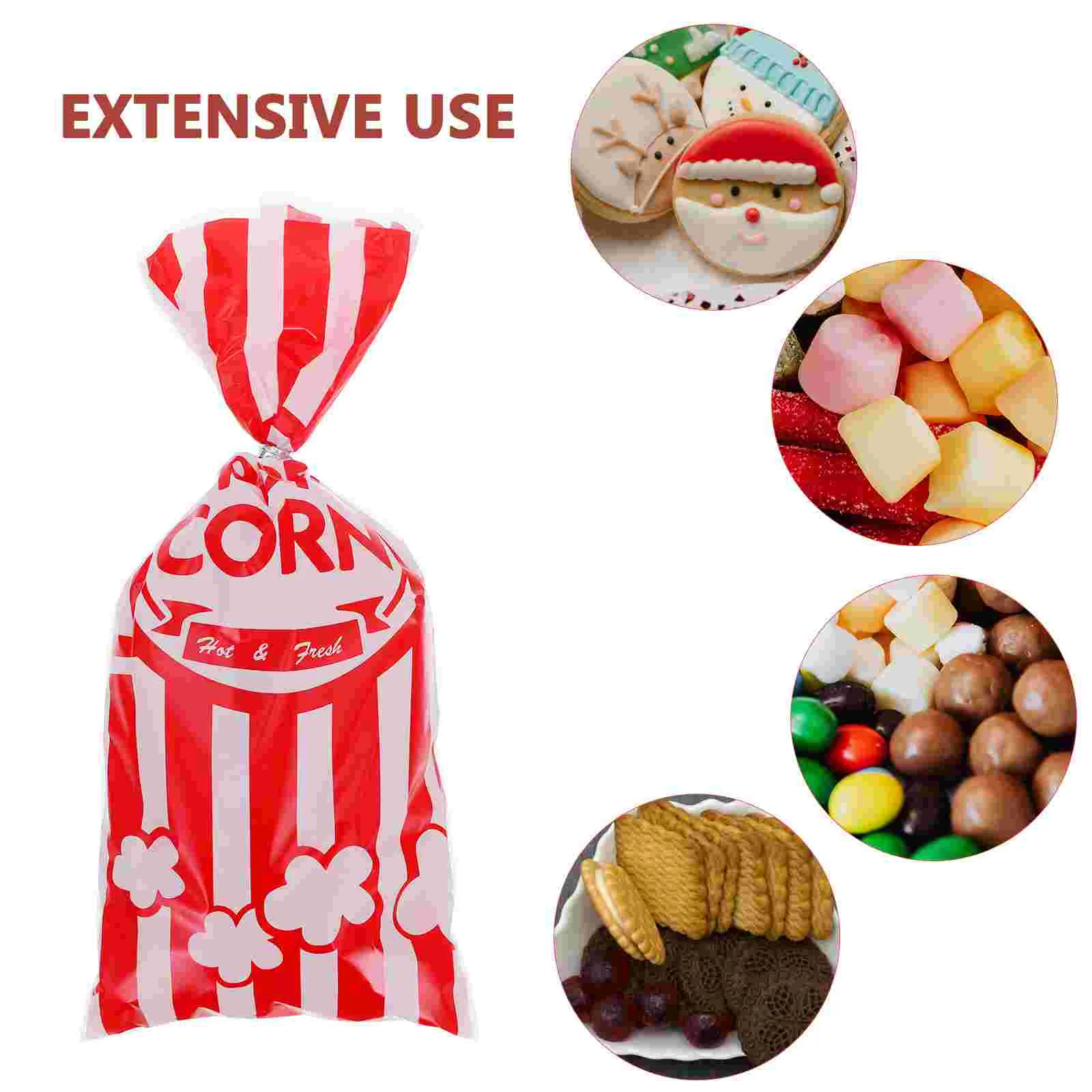 100 Pcs Bulk Snack Food Packaging Bags Clear Gift 2700X1200X010CM Opp Small Popcorn