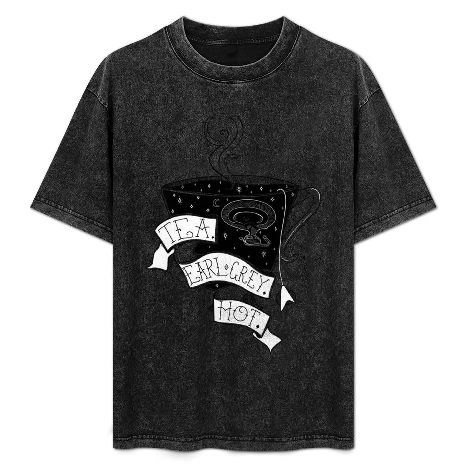 Camiseta Star Trek Next Generation Artsy Earl Grey Tea Cup, talla grande, informal, para exteriores