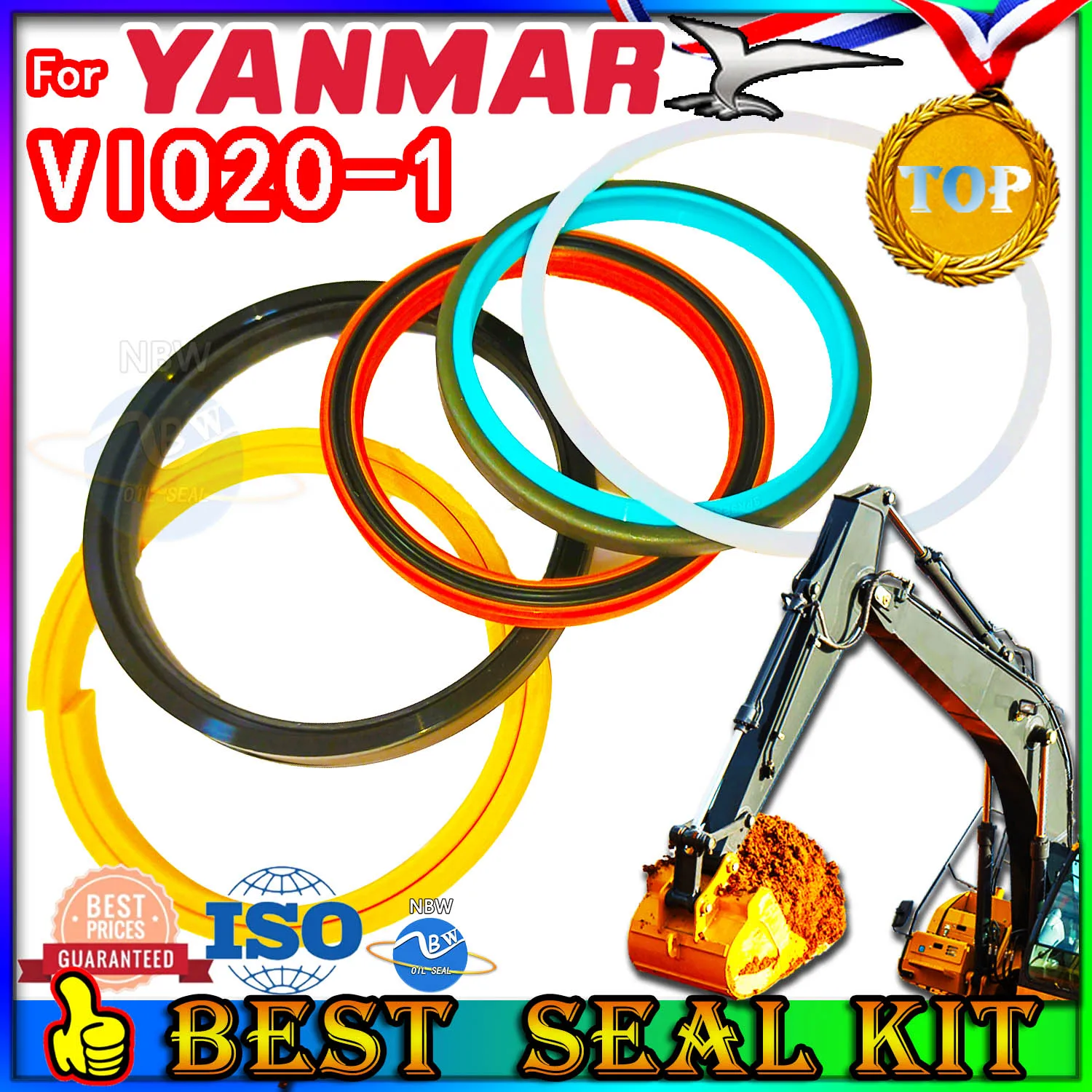 For Yanmar vio20-1 Excavator Oil Seal Kit  Quality Repair Gear Center Joint Gasket Nitrile NBR Nok Washer Skf Service Track Tool