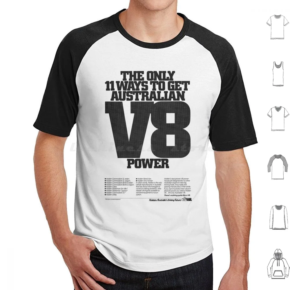Holden V8 ( Commodore / Statesman / Utility ) T Shirt Cotton Men Women DIY Print Holden Commodore Aussie Australian Australia