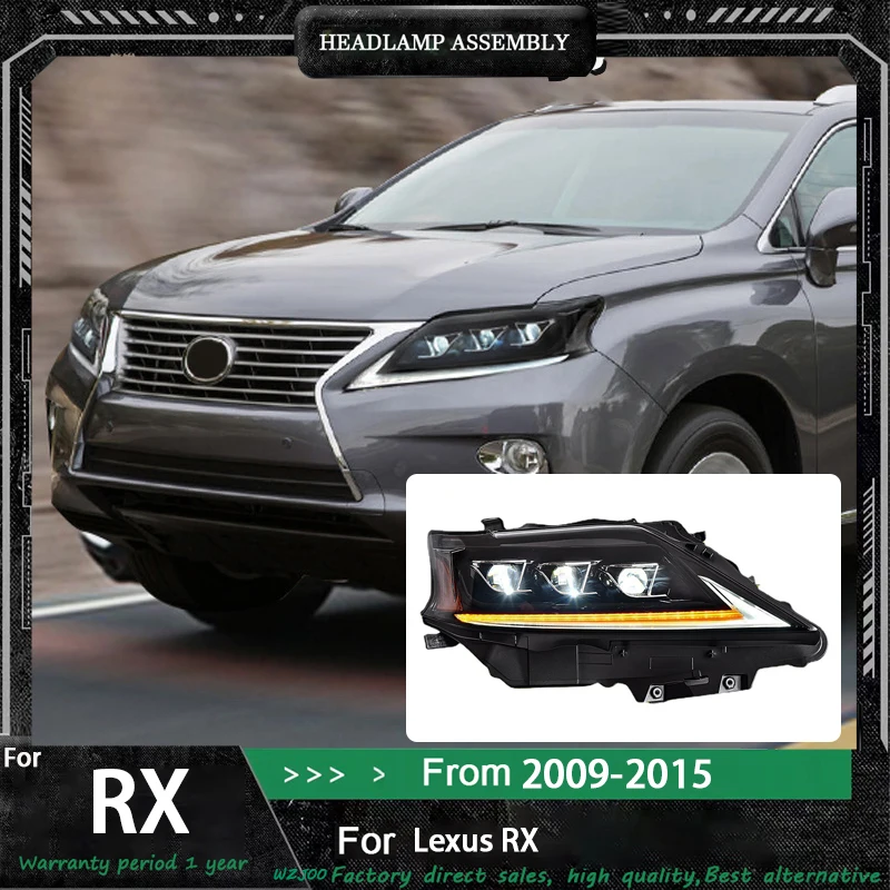 Head Lamp for Lexus RX 2009-2015 RX270 RX300 RX350 RX400 LED Headlights Upgrade DRL Dynamic Signal Lamp Assembly Plug and play