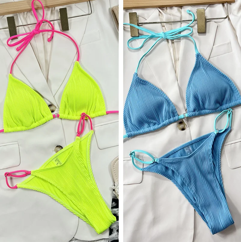 

New Style Triangle Bikini Push Up Swimwear Women Maio Biquinis Mujer Banador Badpak Dames Monokini Maillot Femme Stroj Kapielowy