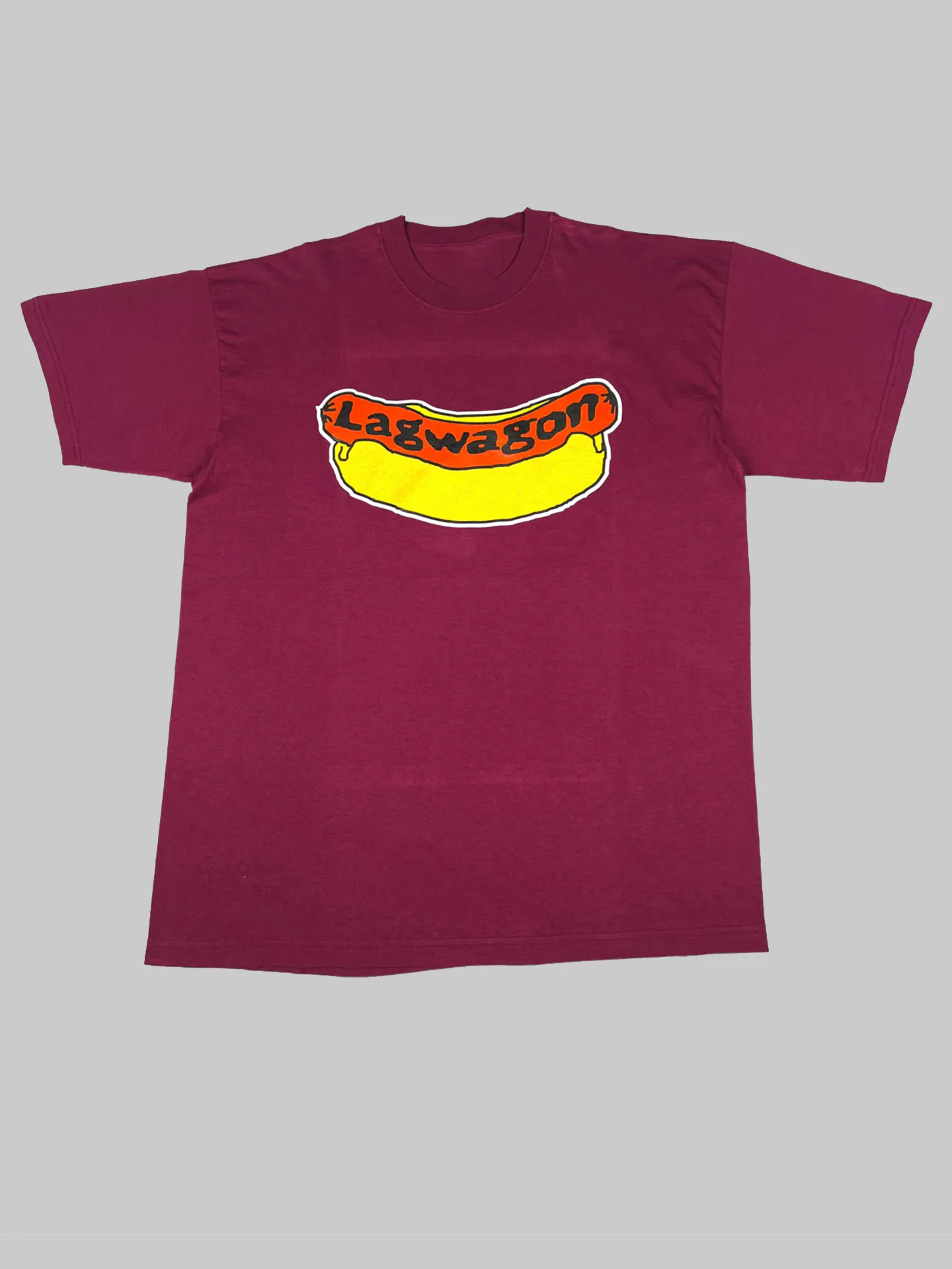 

Футболка свободного кроя Lagwagon Band с принтом красных сосисок хот-дог, в стиле рок-панк, из хлопка, молодежная, модная, повседневная