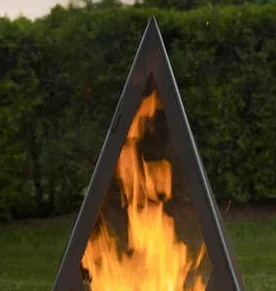 Corten Steel Garden Outdoor Wood Storage Fire Pit