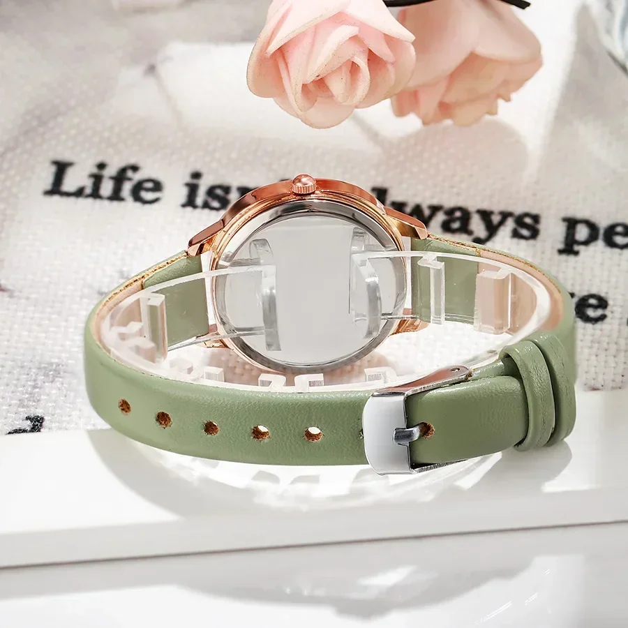 Casual Women Watches Simple Quartz Wristwatches Leather Watches Students Clock Ladies Watch Gift for Everyday Reloj Para Mujer